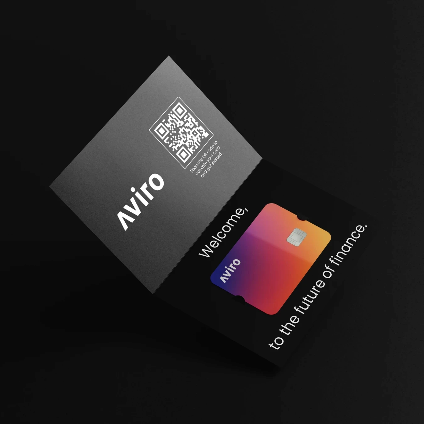 Debit card packaging design for Aviro fintech