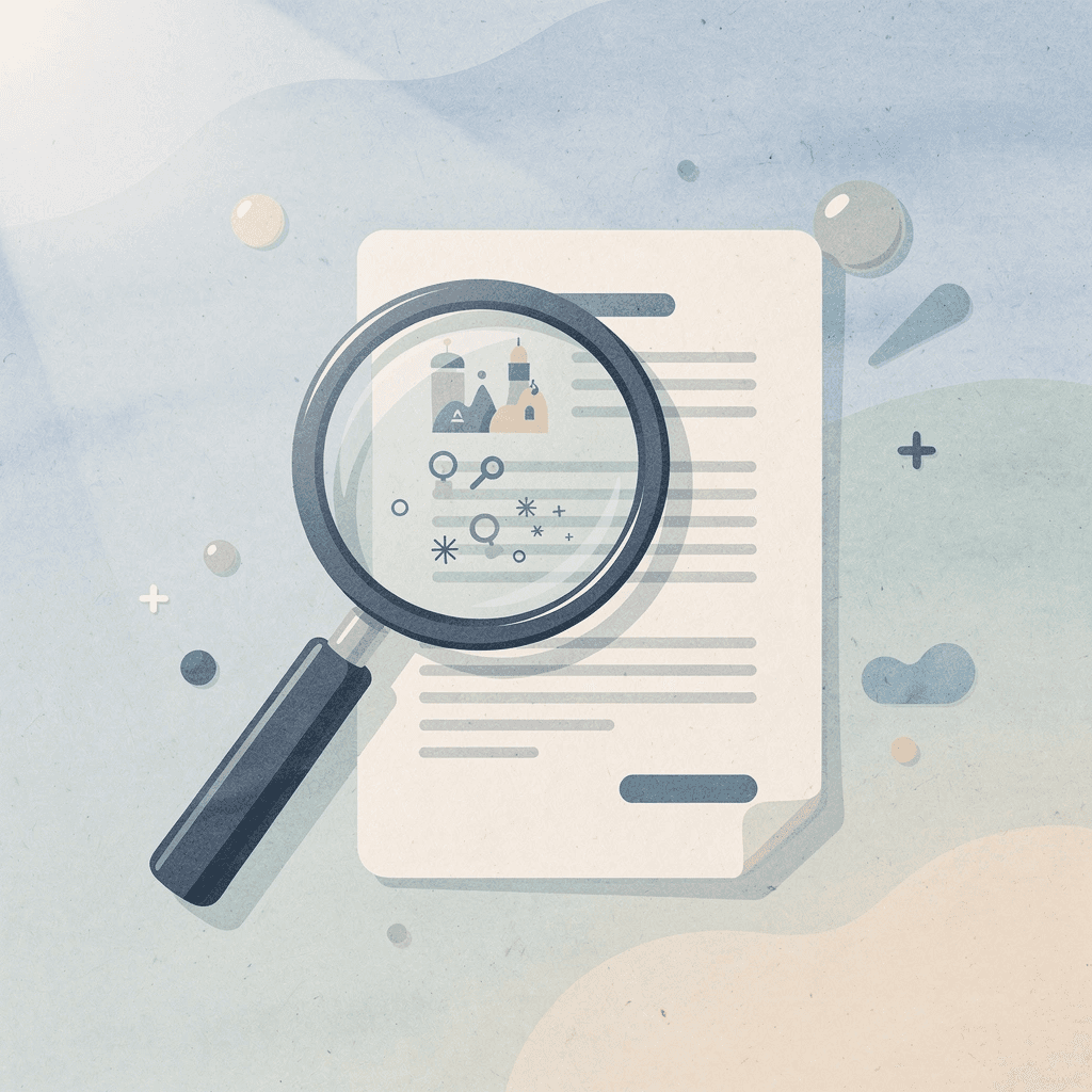 Magnifying glass examining market data representing analysis of trading opportunities - Scalping Futures