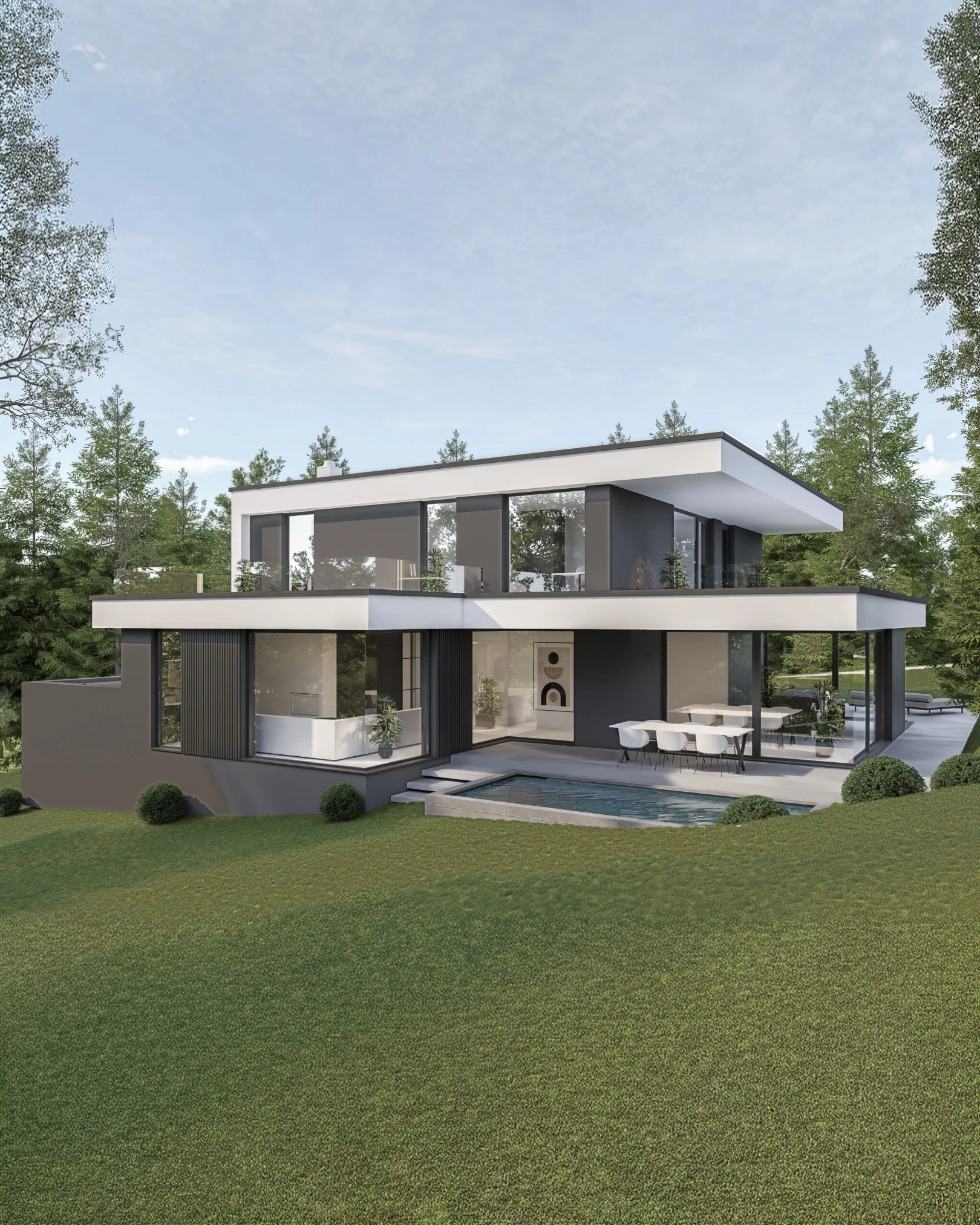 Villa H 2.0 Poolansicht