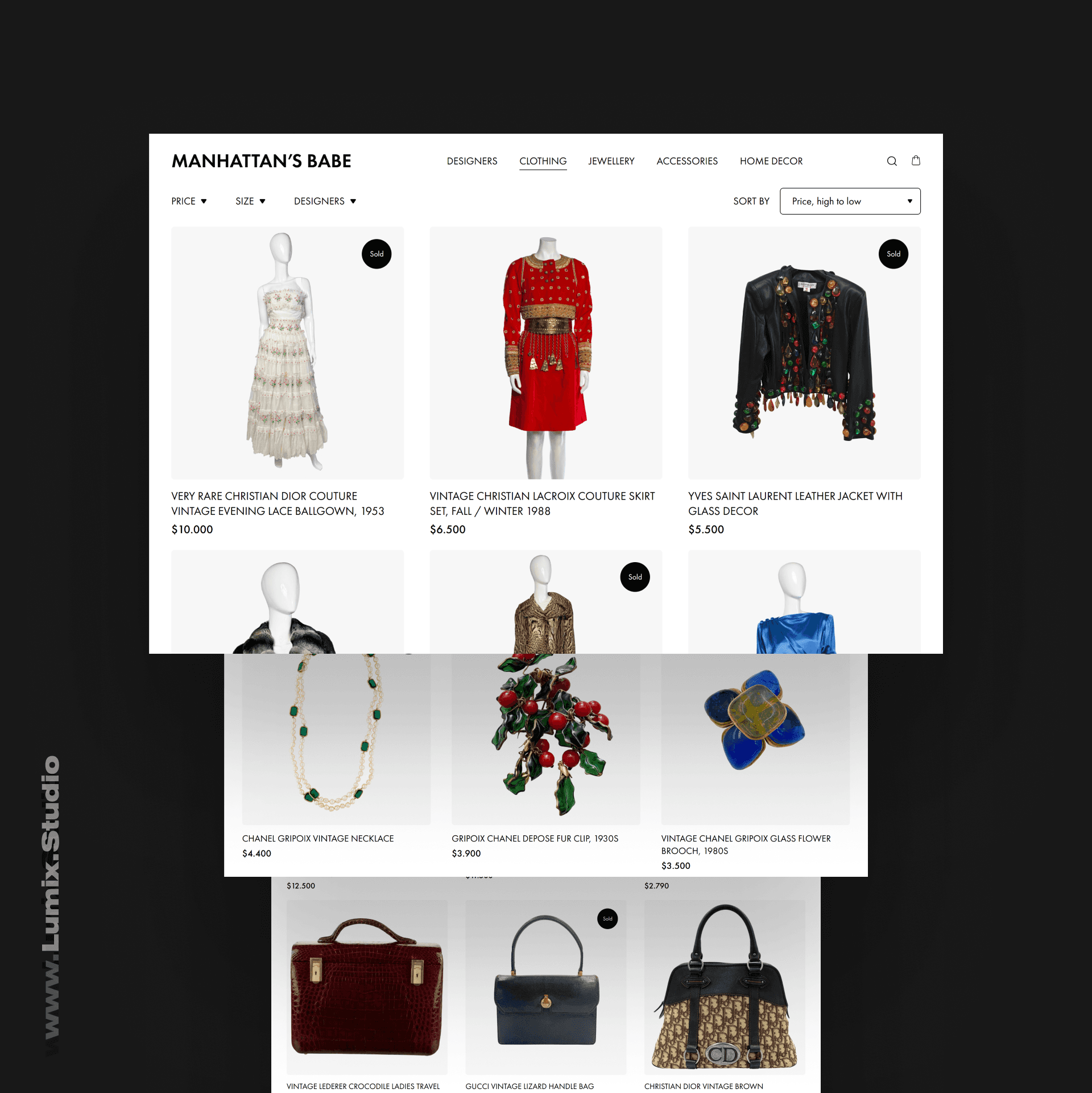 Дизайн e-commerce сайту вінтажного одягу та аксесуарів Manhattan’s Babe