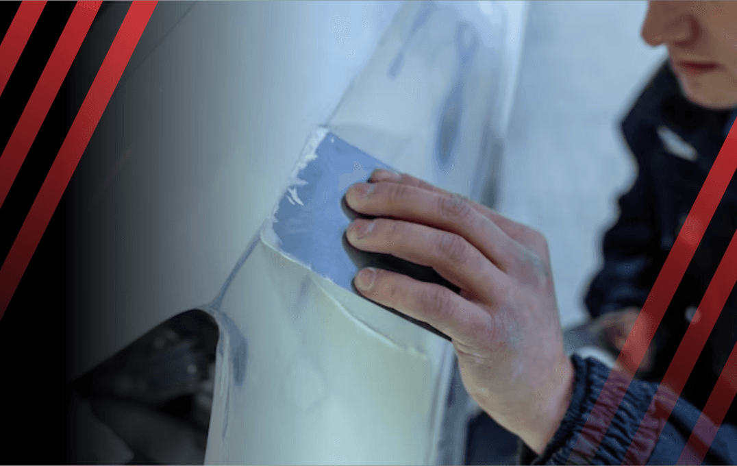 Massa poliéster reparação automotiva