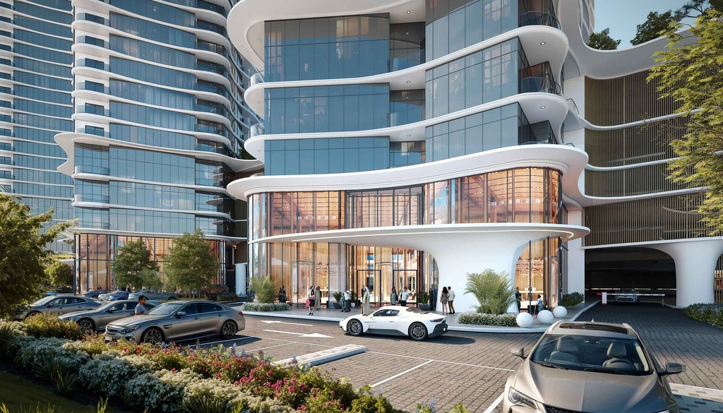 A glimpse of Sobha AquaCrest, a futuristic city emerging in the ocean, emphasizing innovative architecture and sustainability.