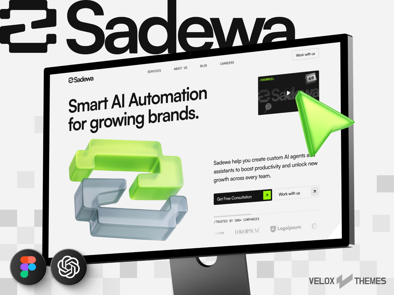 Sadewa Framer AI agency template preview