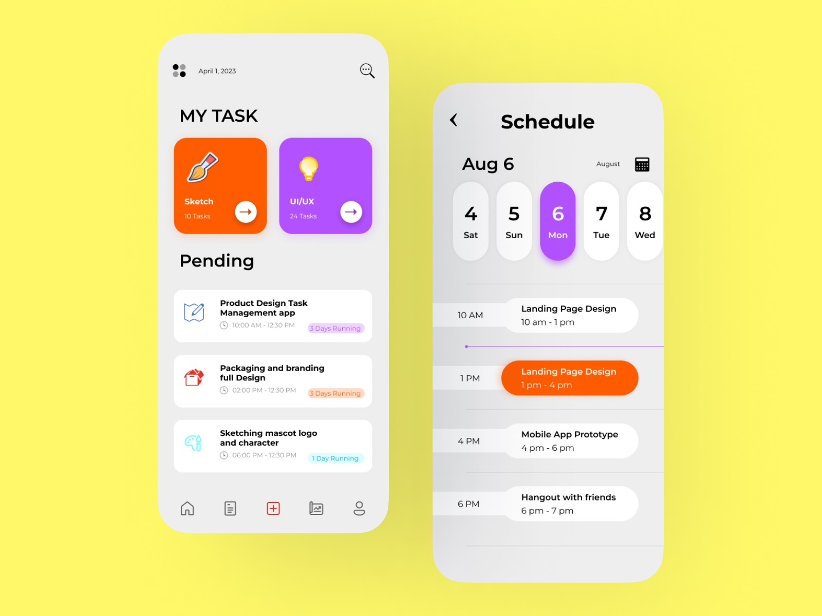 Scheduling app