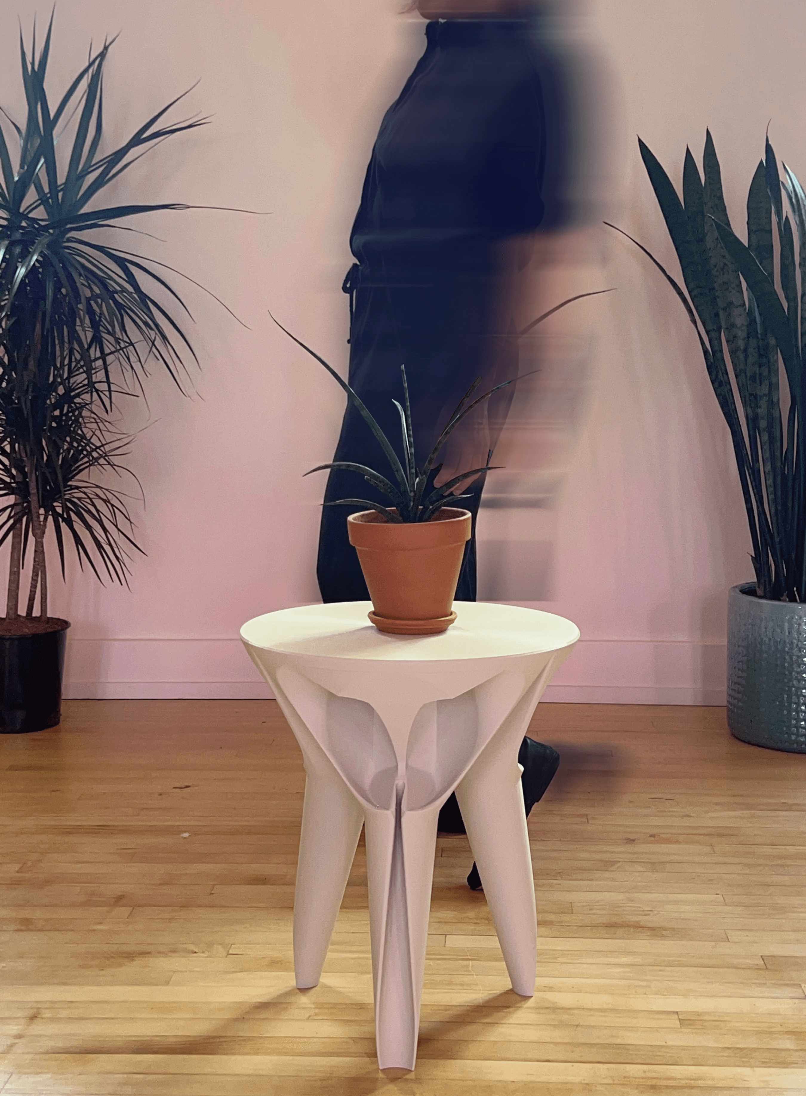 Orchid 3D-printed stool — product photo