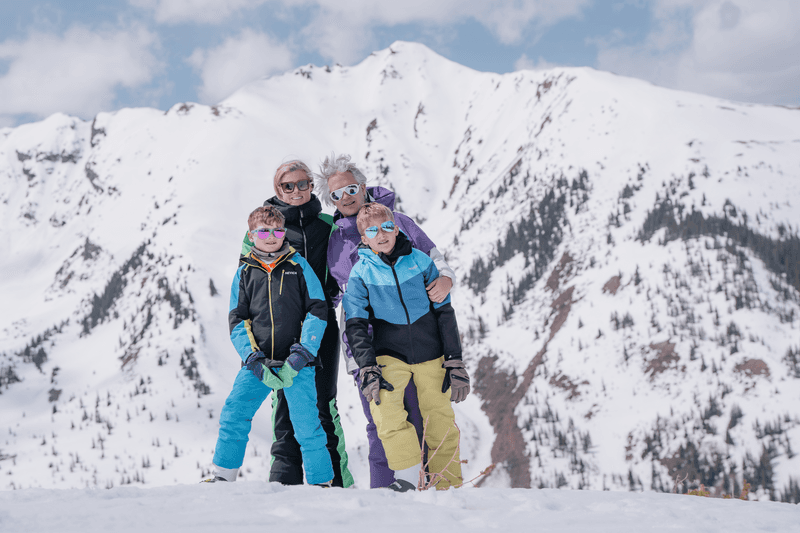 An action photograph from a Snowmass ski day