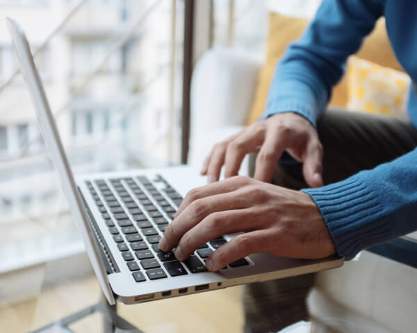 Professional working on web design