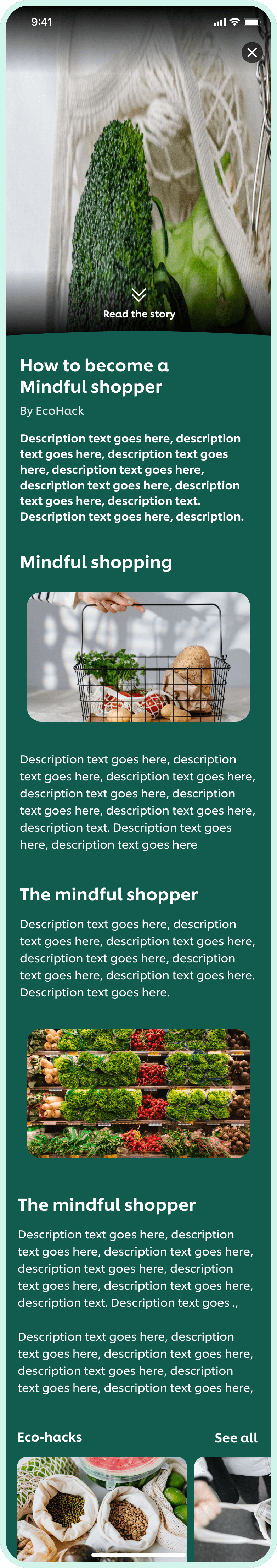 Article visual design