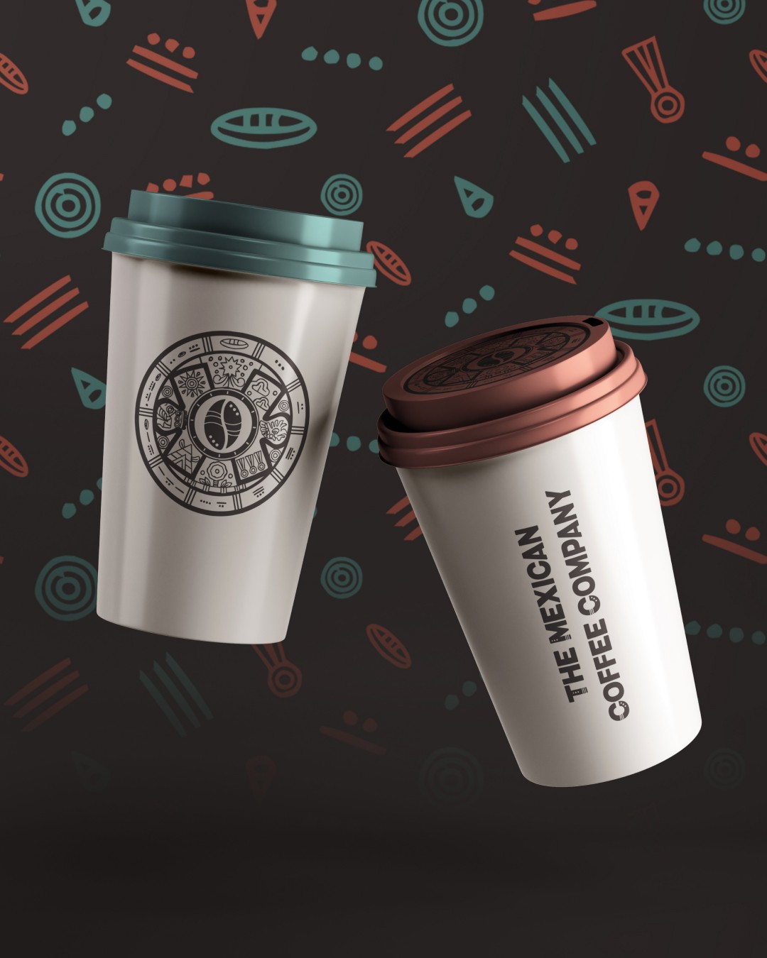 The Mexican Coffee Company branding coffee cup packaging design