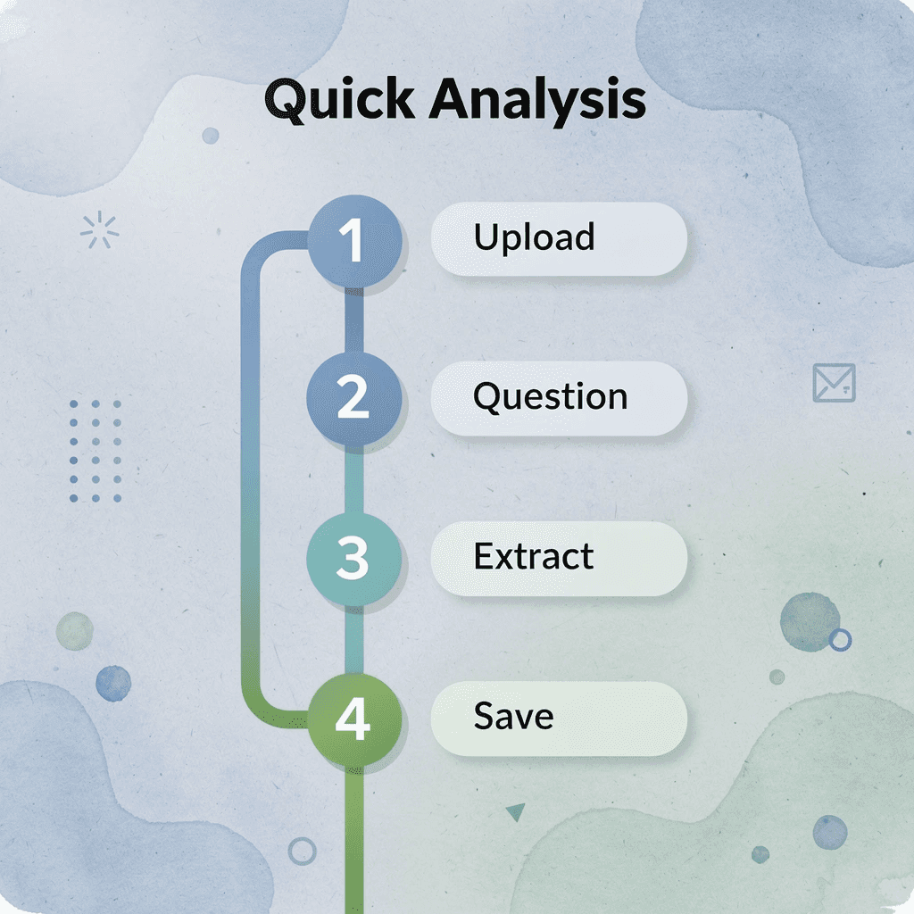 Four-step process for quick document analysis