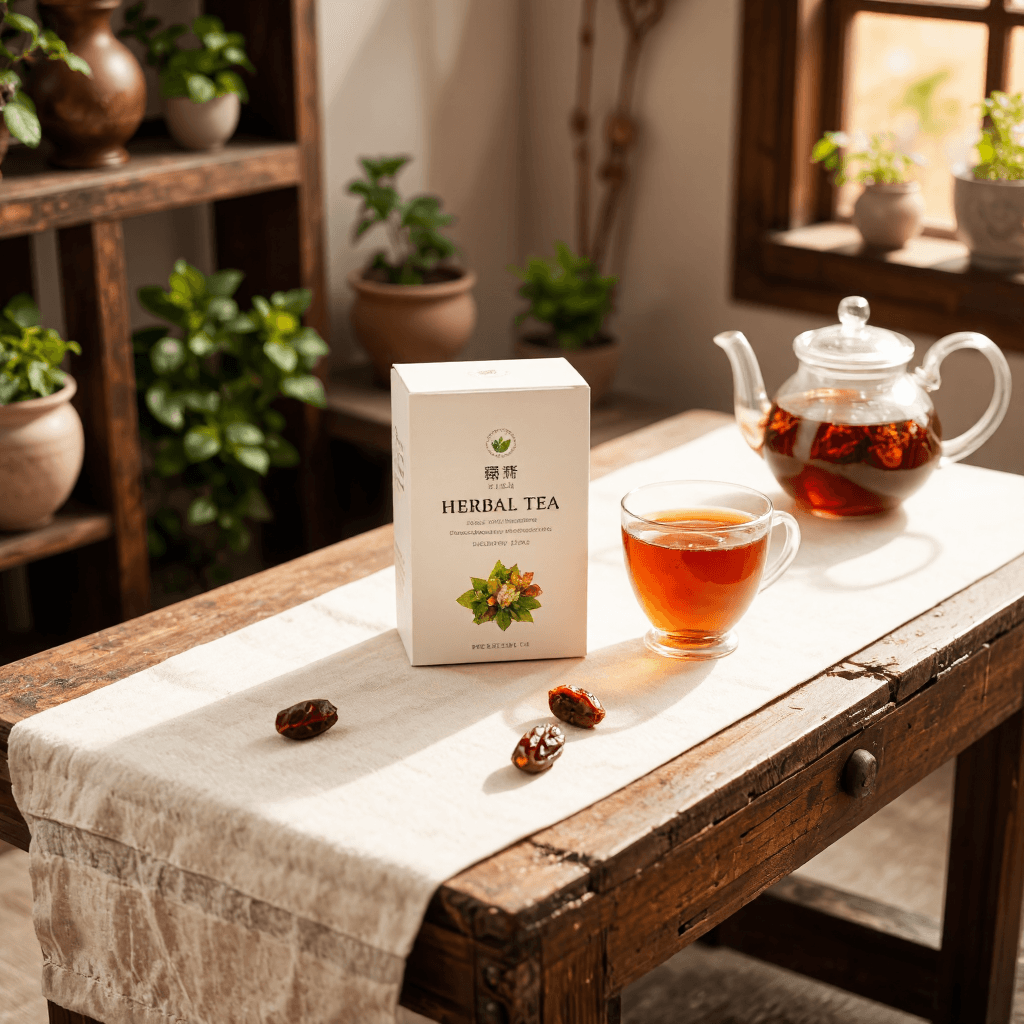 product photography of box of herbal tea
