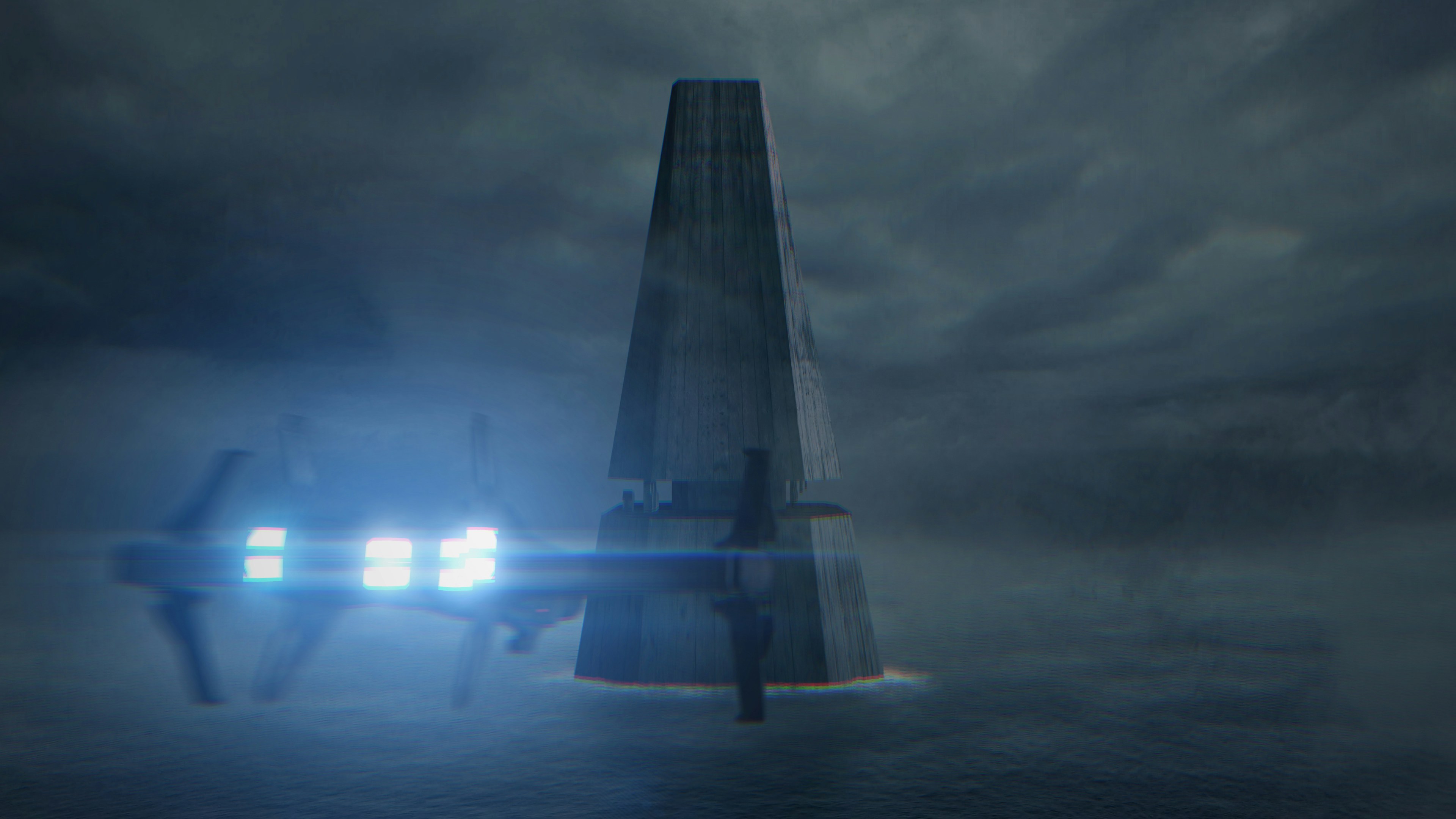 a plane flying over the ocean at night