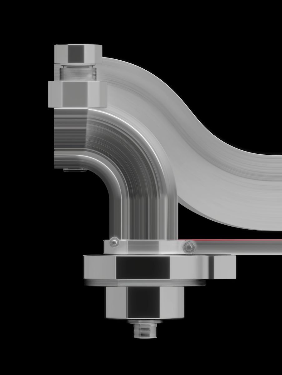 Sleek black car with glowing red taillights, aerodynamic curves, and unique disc-like wheels in a dark, minimalist setting.