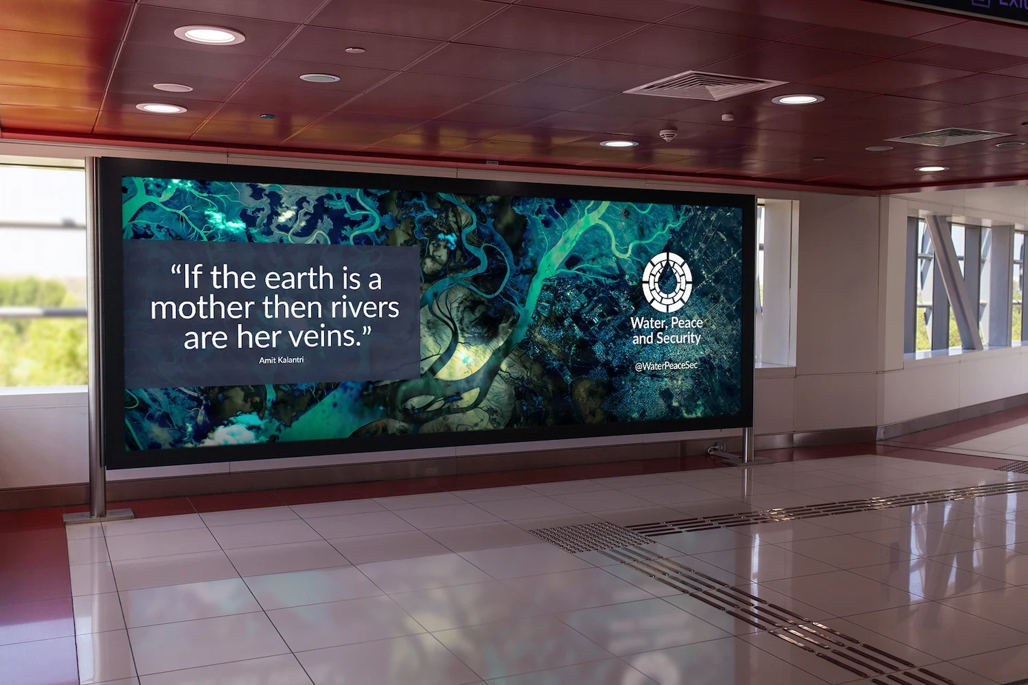 Water Peace Security billboard