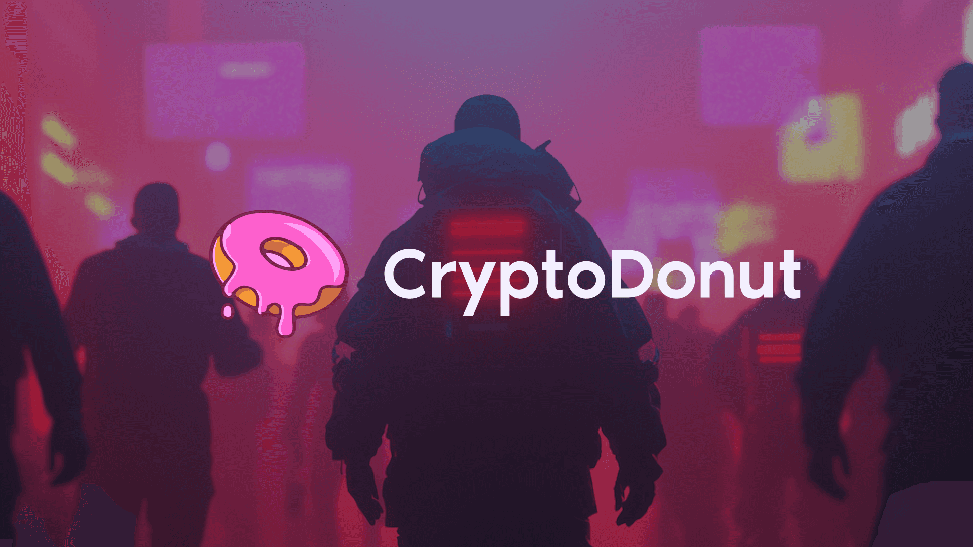 Hero banner for the Crypto Donut DeFi project with playful visuals, Web3 elements and blockchain aesthetics.