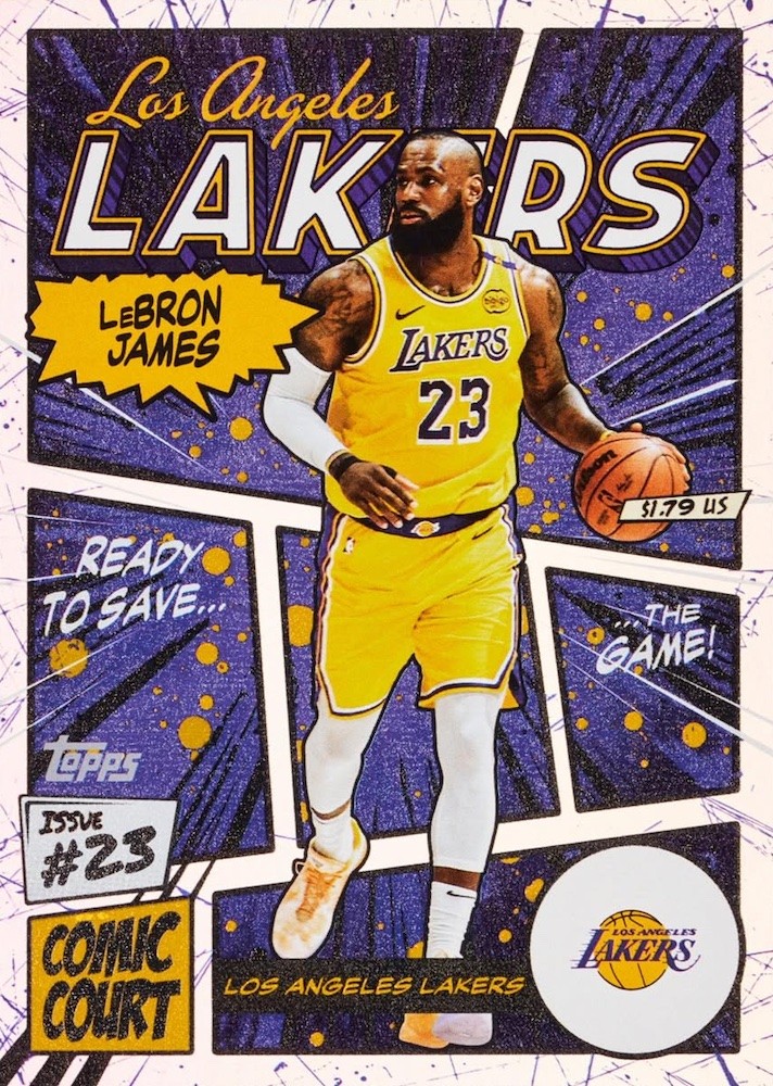 carte_sport_collection_topps_flagship_lebron_james_comic_court