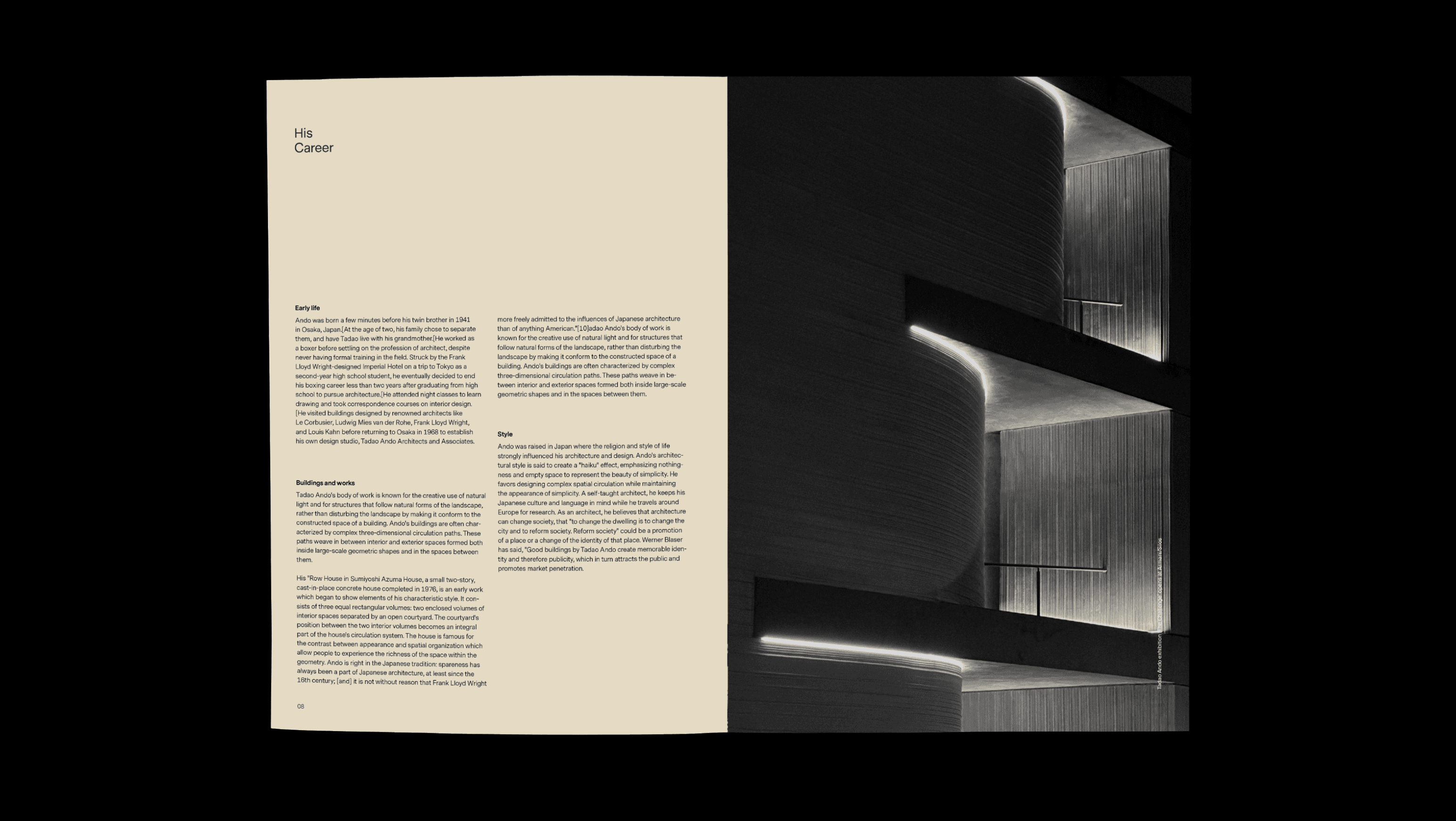 An abstract geometric design featuring angular shapes in orange and light pink/beige colors. The composition shows sharp, dynamic forms that suggest movement or speed, with the orange serving as the dominant background color.