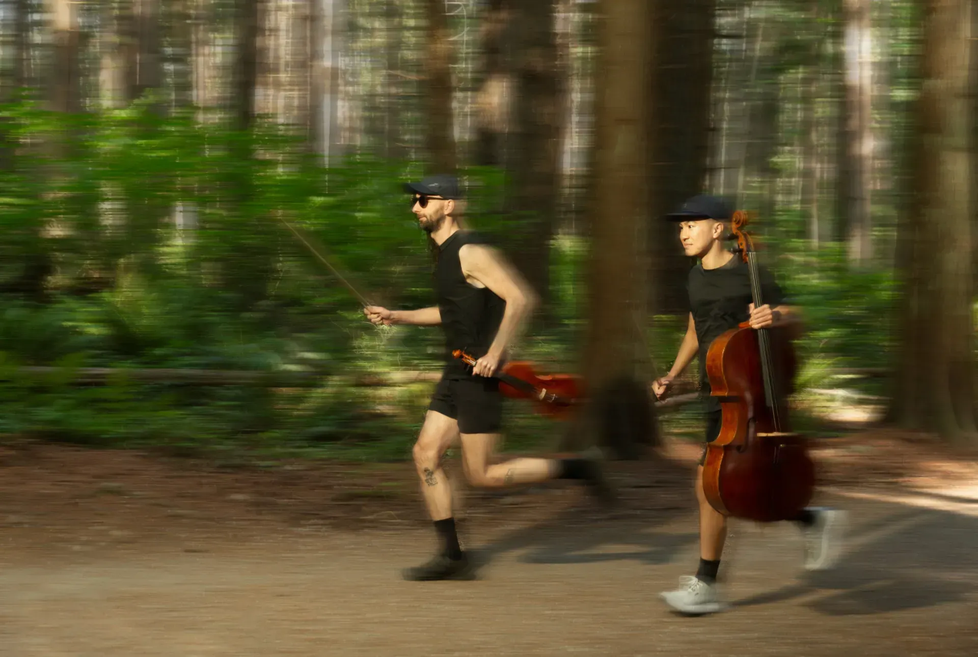 Sam and Jonathan running horizontal