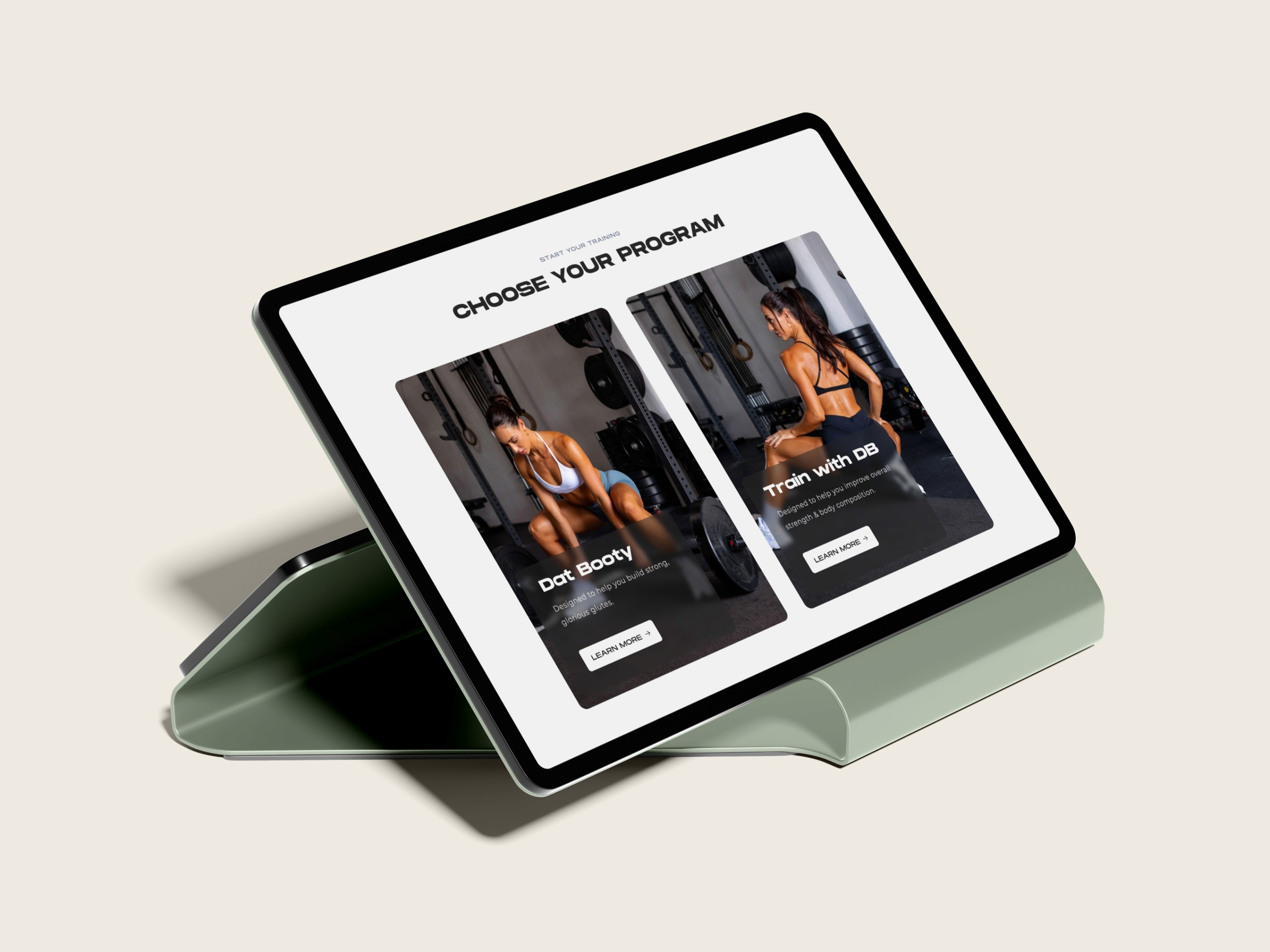 WRK IT Website with Training Type Selection