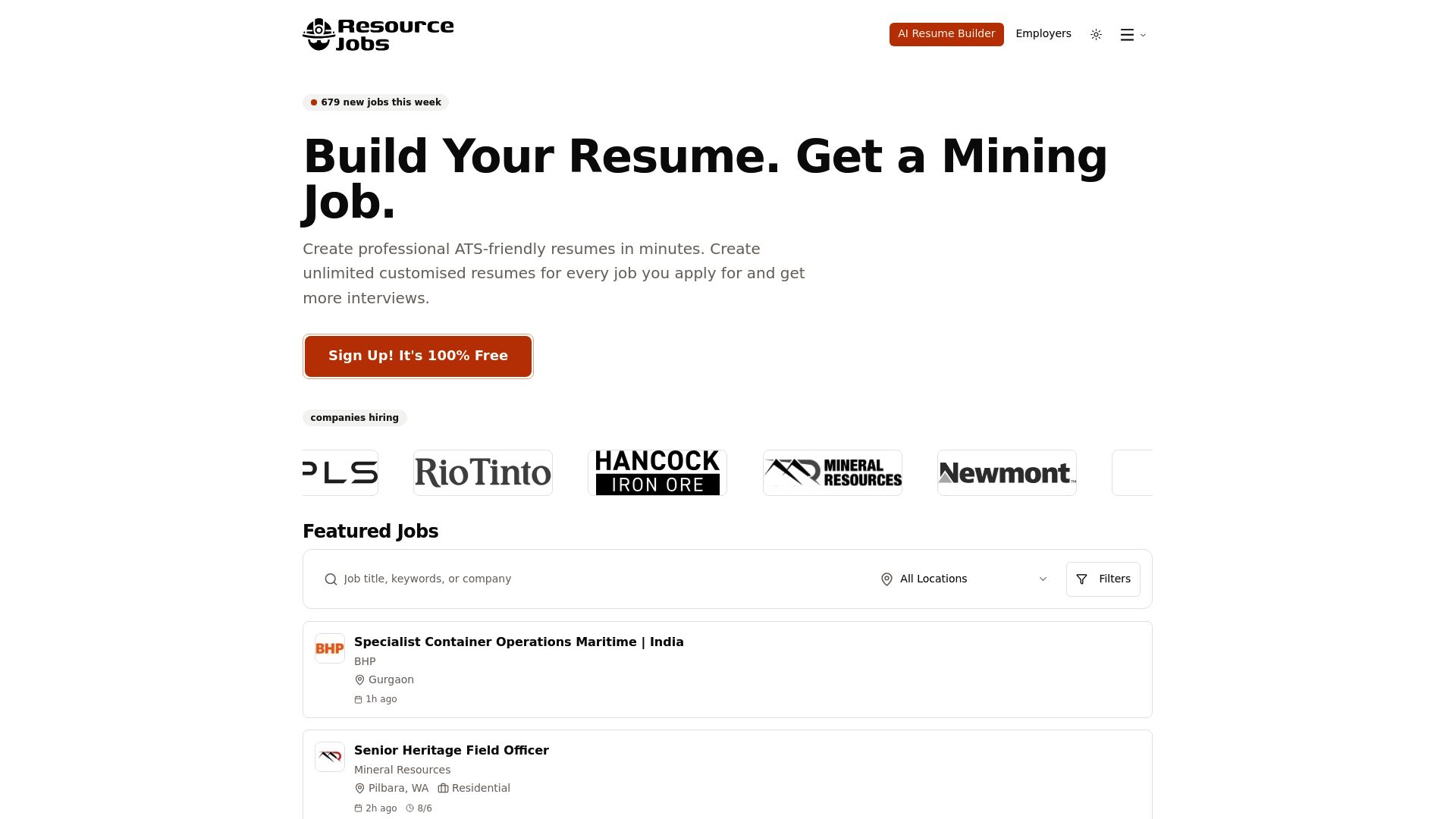 Resource Jobs