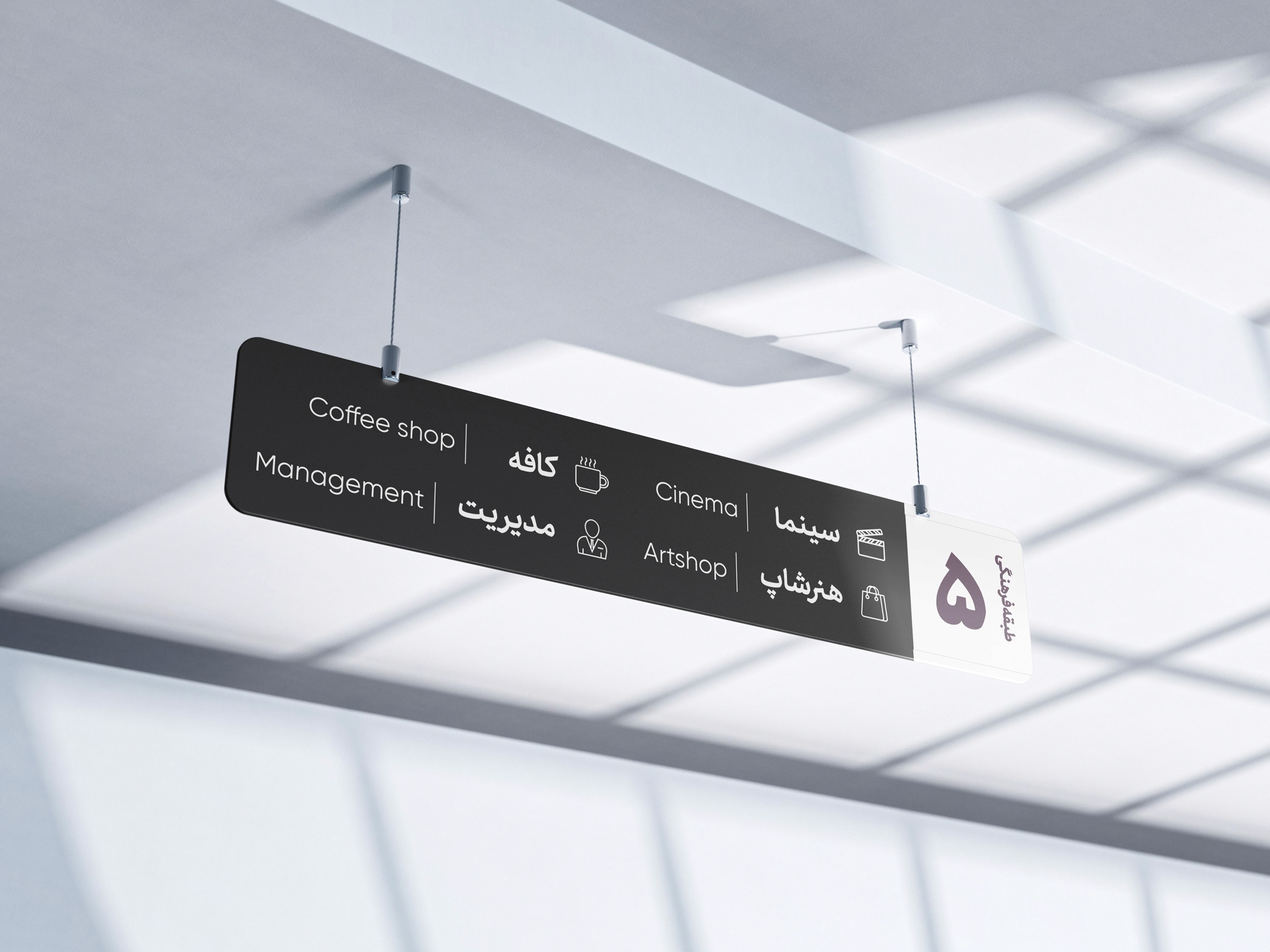 wayfinding sign mockup