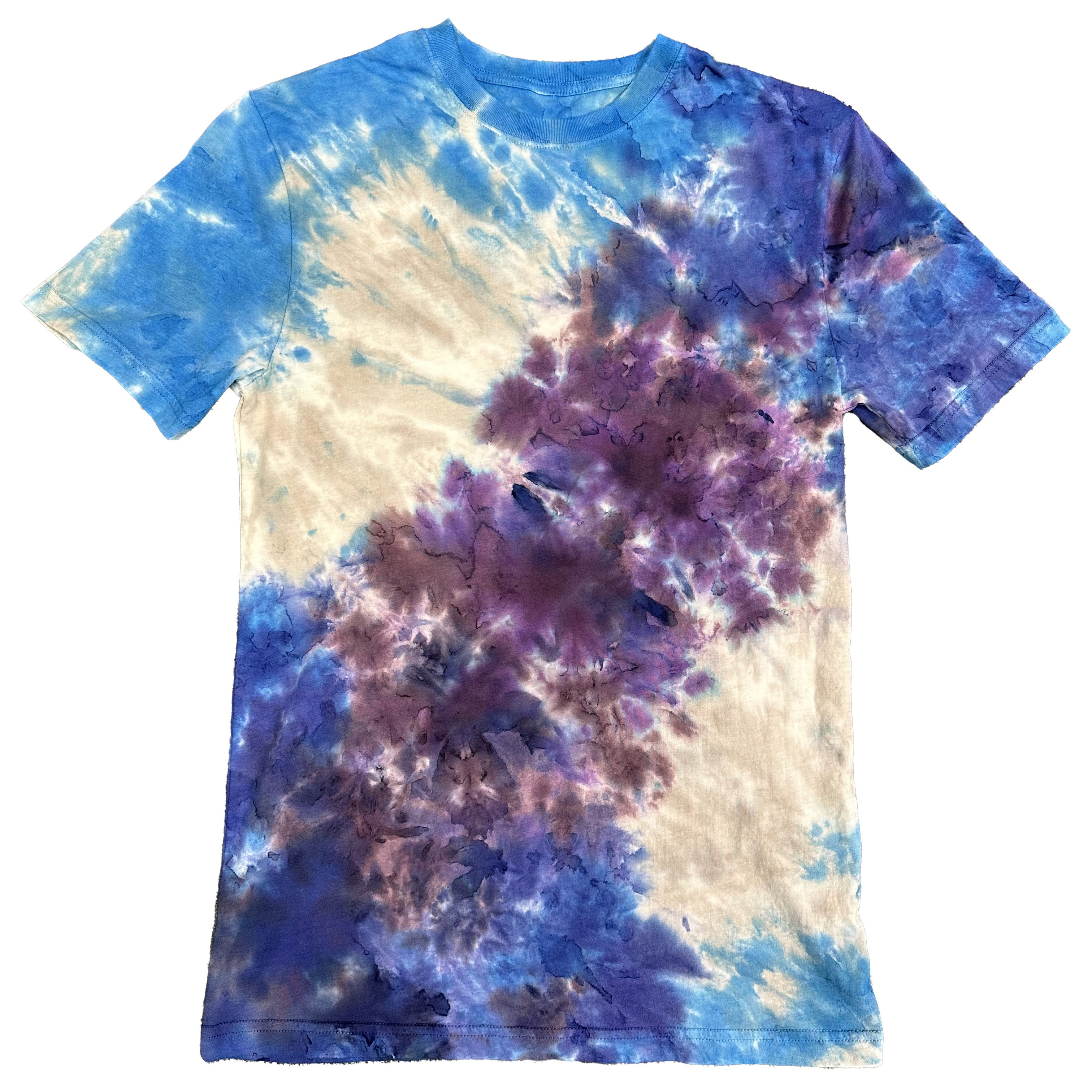 tie dye t-shirt blue purple white