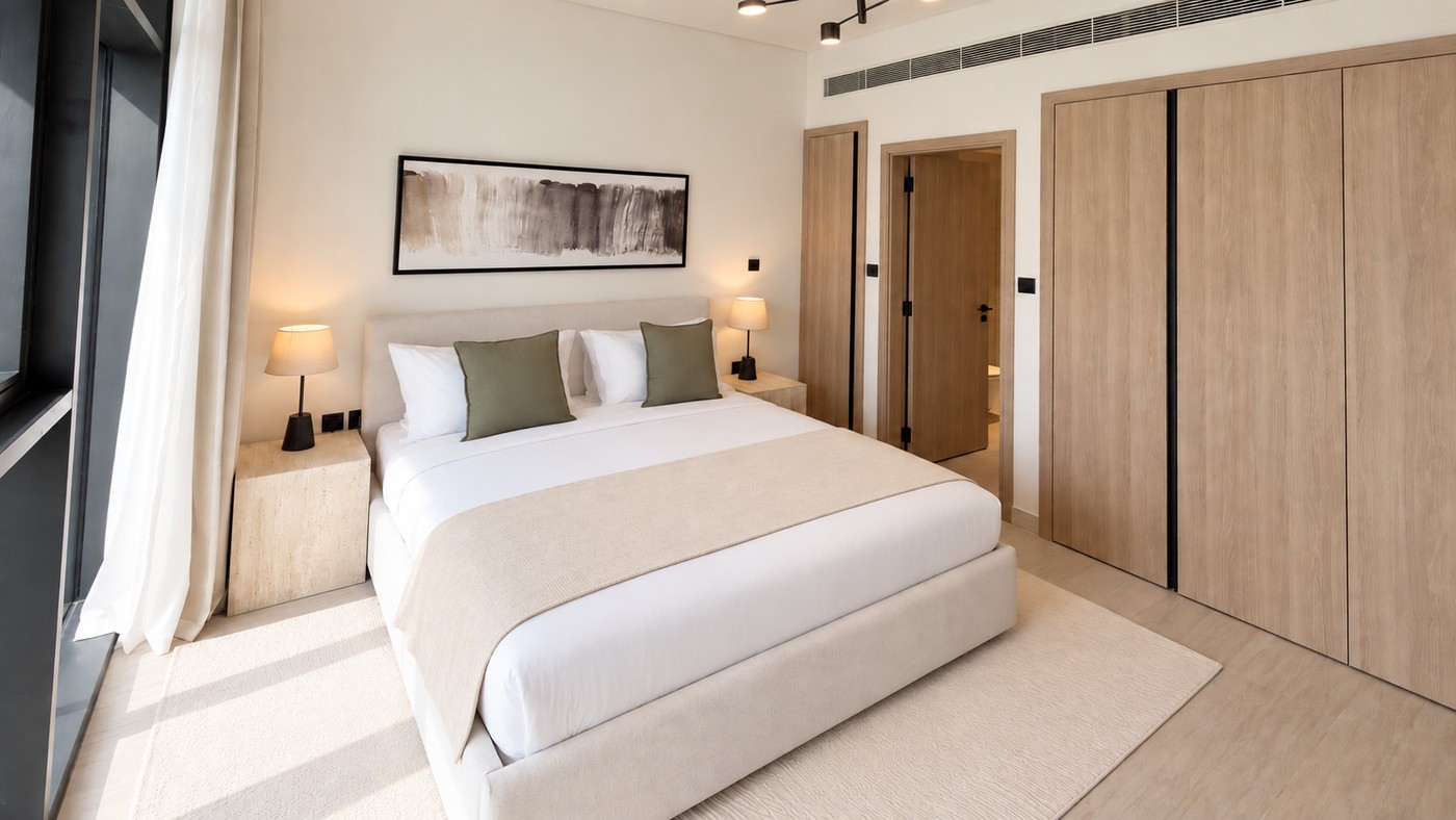 One-bedroom master bedroom in the Paros style