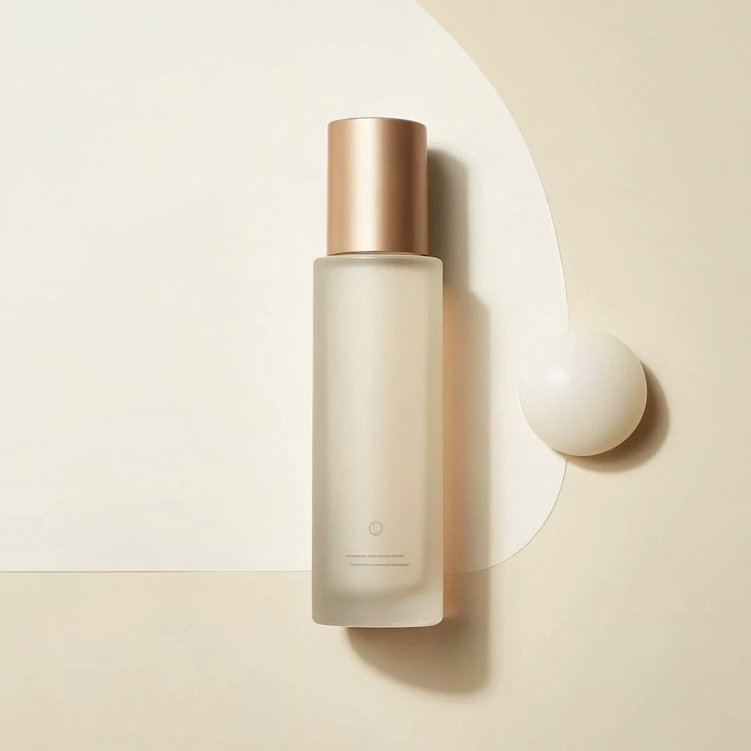 Frosted cosmetic bottle mockup