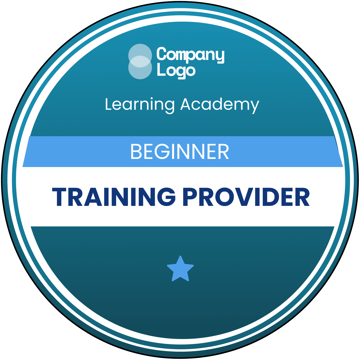 Wauld - Professional and superior blue training badge template