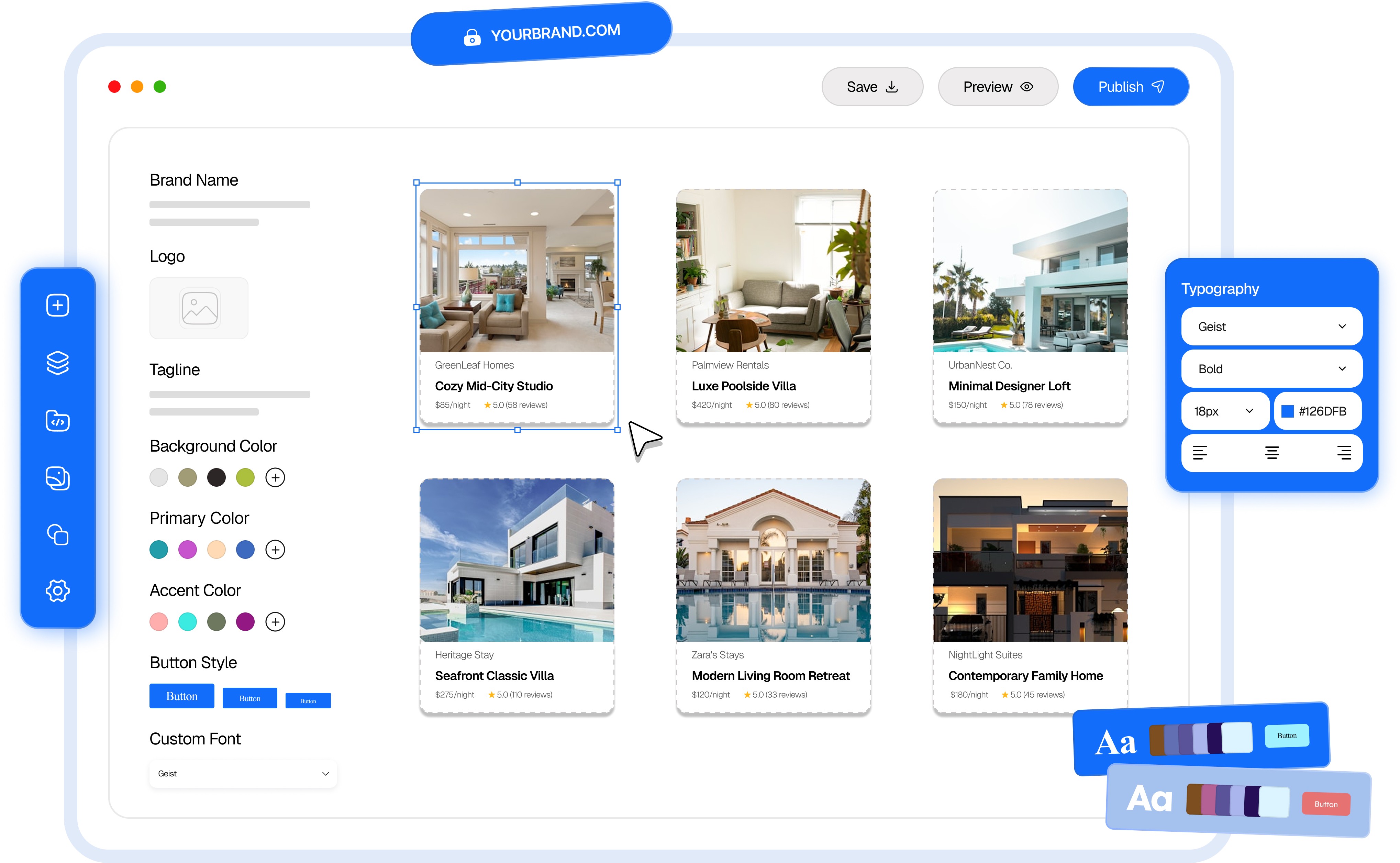 Business dashboard showing revenue, deals, customer list, growth chart, and new activity. 