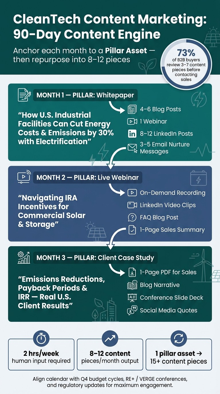 CleanTech Content Marketing Engine: 90-Day Framework