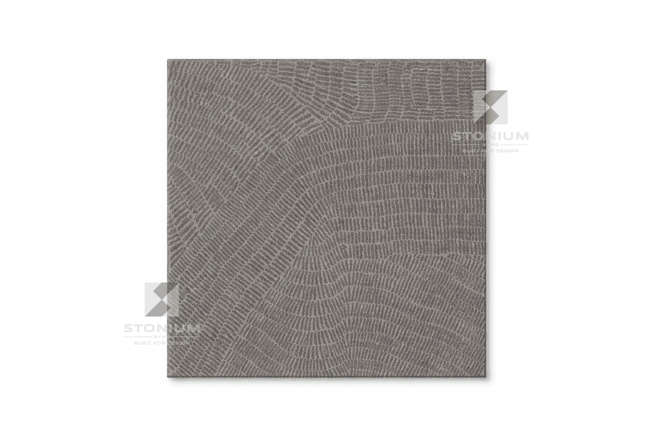 Ranoma stone tile with fine textured organic pattern in grey finish for modern flooring and wall applications