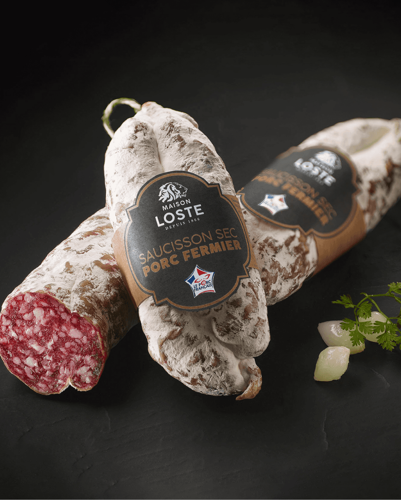 Design de la marque de saucissions Maison Loste