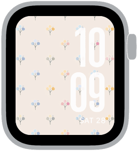 spring icons Apple Watch face preview 2 featuring floral, modern, and spring.
