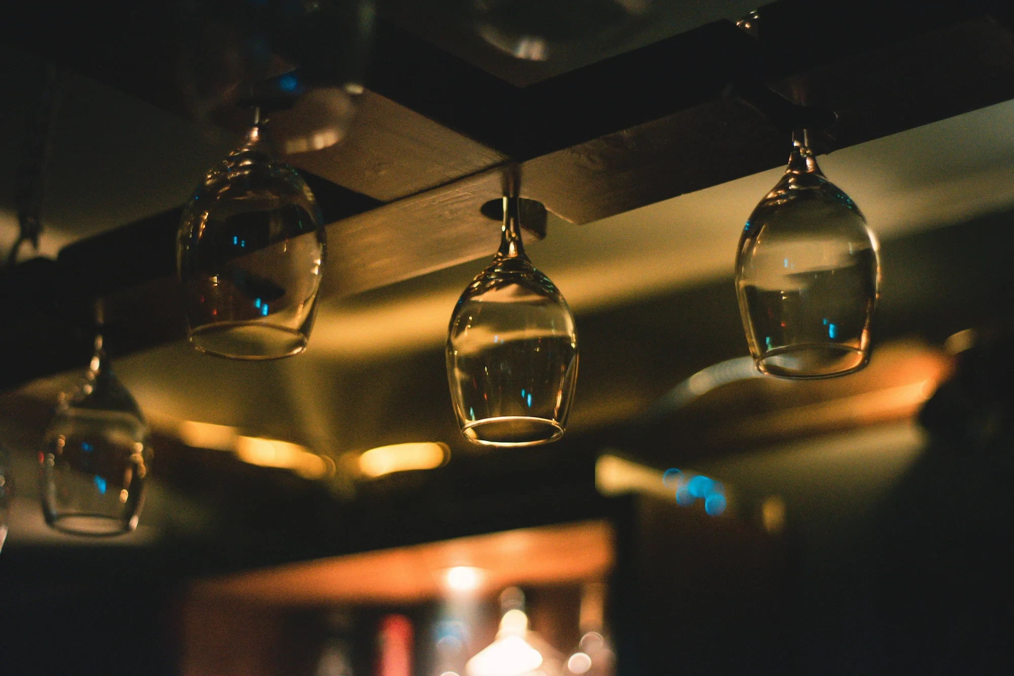 Wine stand at a bar