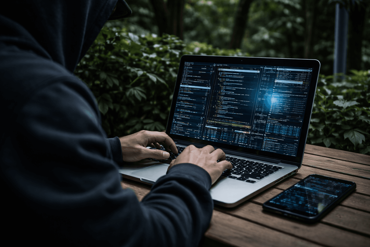Man Using Laptop