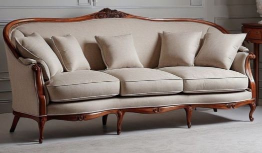 Plum velvet 3-seater with channel tufting and gold-toned legs.