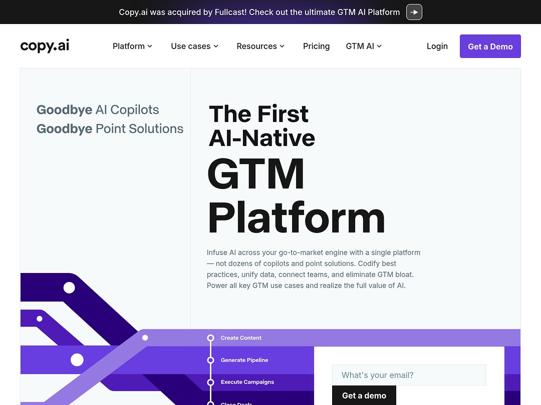 AI-driven GTM platform interface, highlighting integration features.