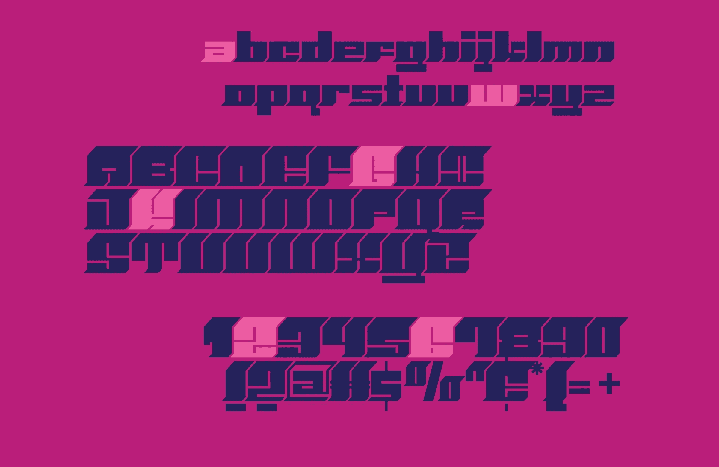 geometric typography sample.