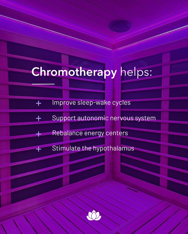 Chromotherapy helps improve sleep-wake cycles and support the nervous system