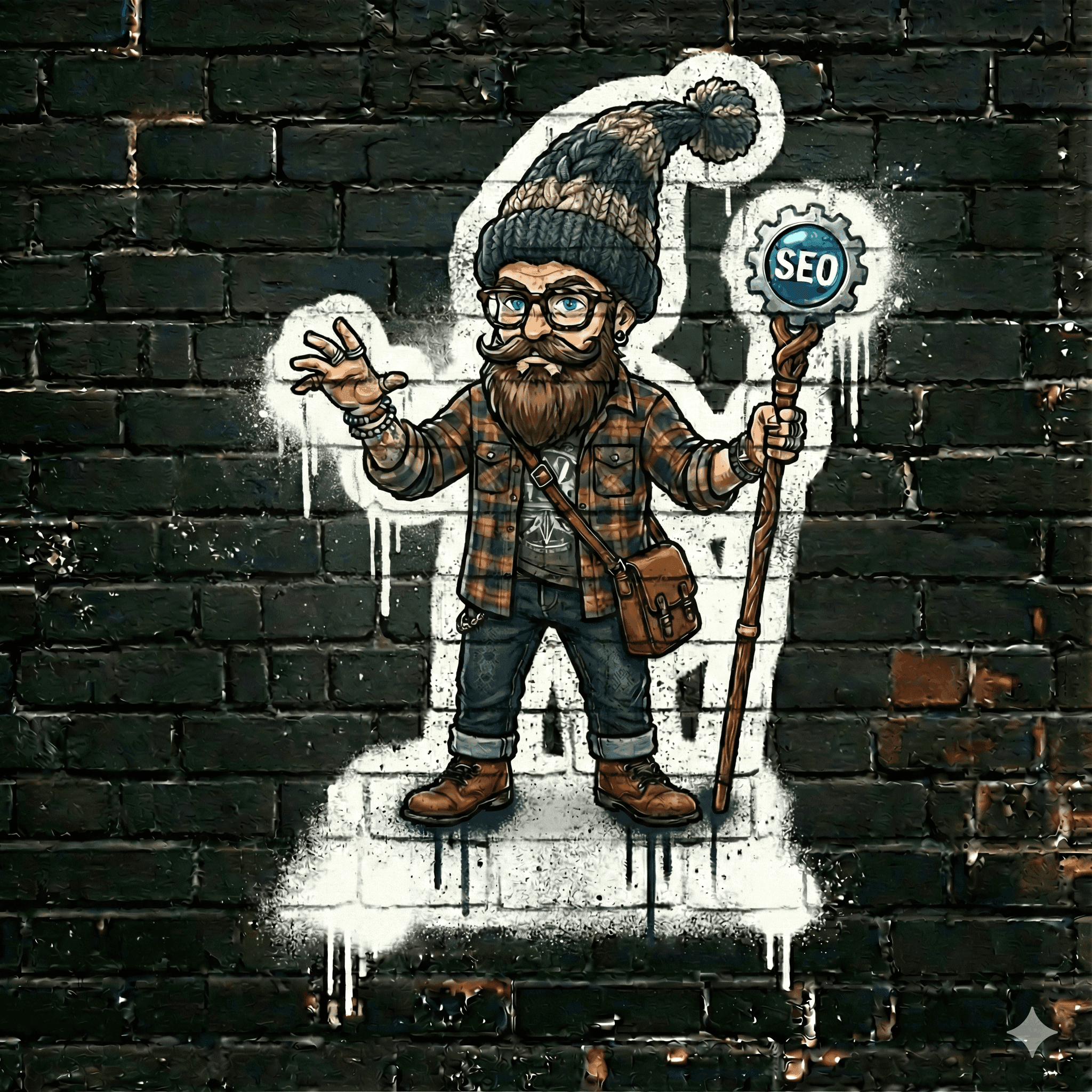 an hipster SEO wizard