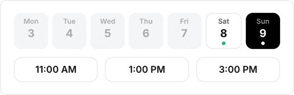 Session booking detail in the FitCentral scheduling calendar