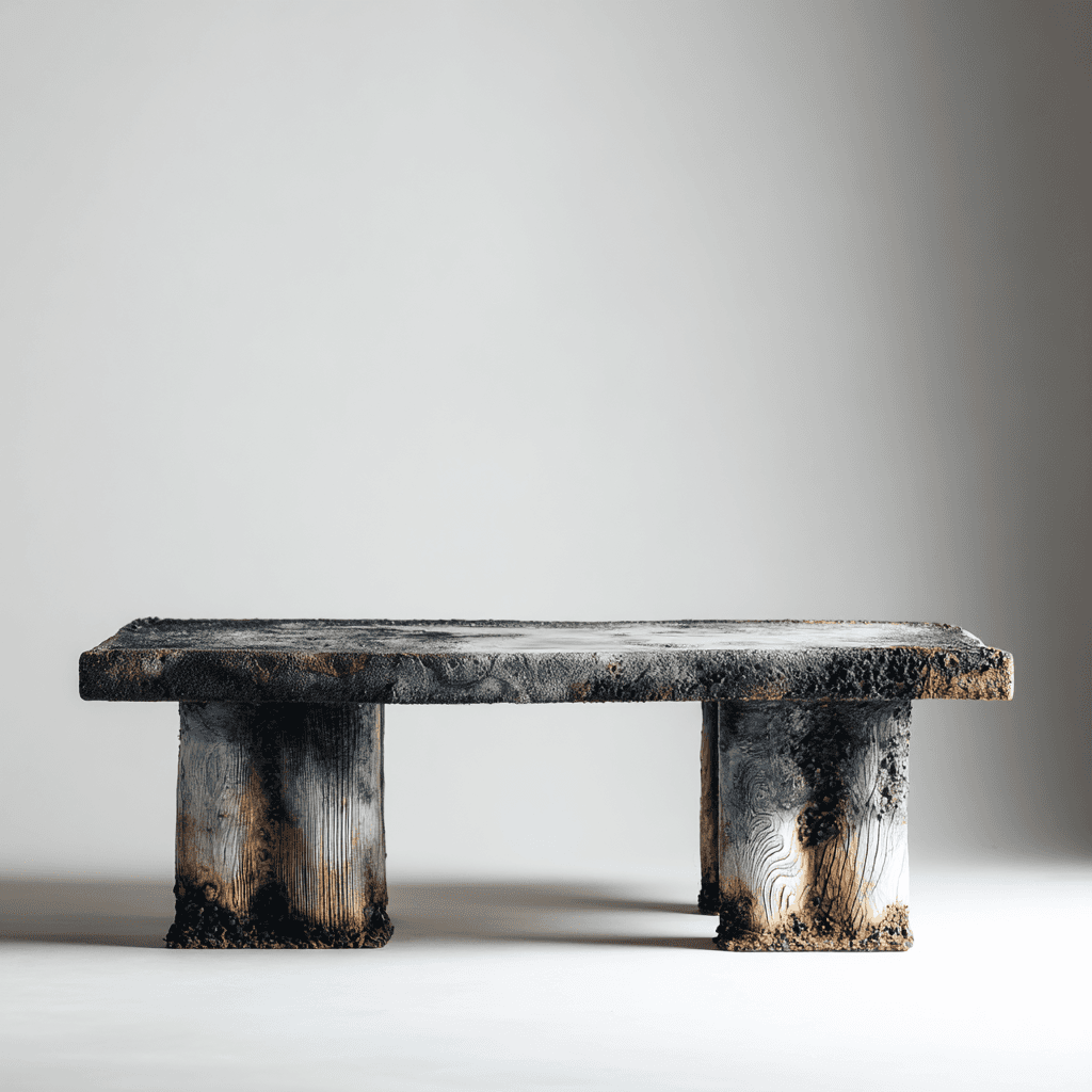 Chaukat Where fire-marked surfaces and solid form   come together, anchoring shared moments   with depth and warmth