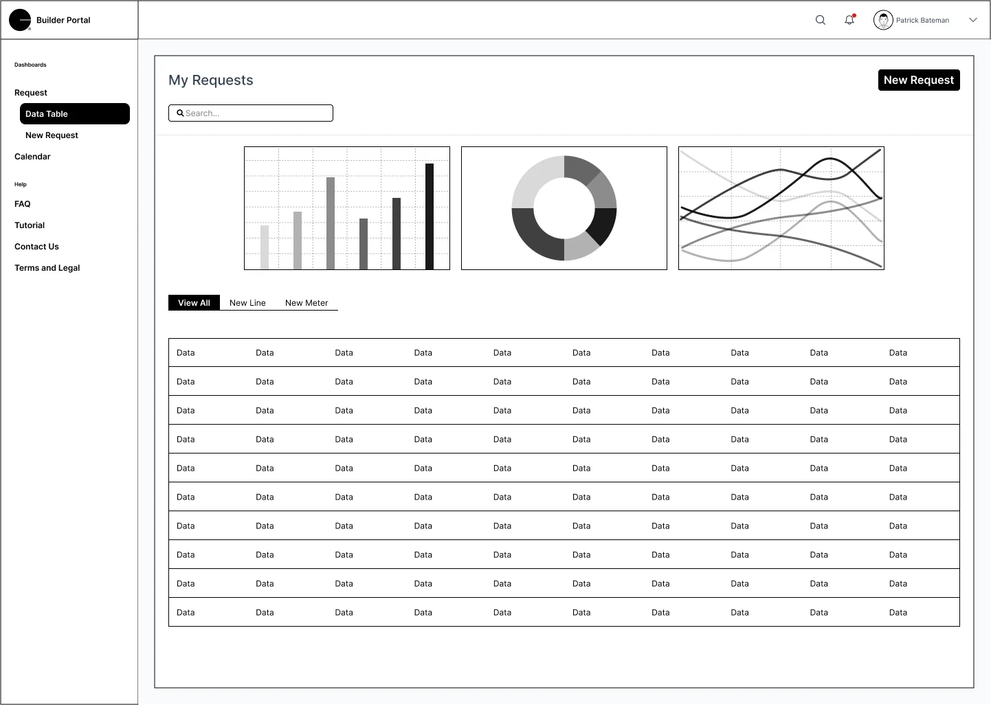 Builder Portal Wireframe