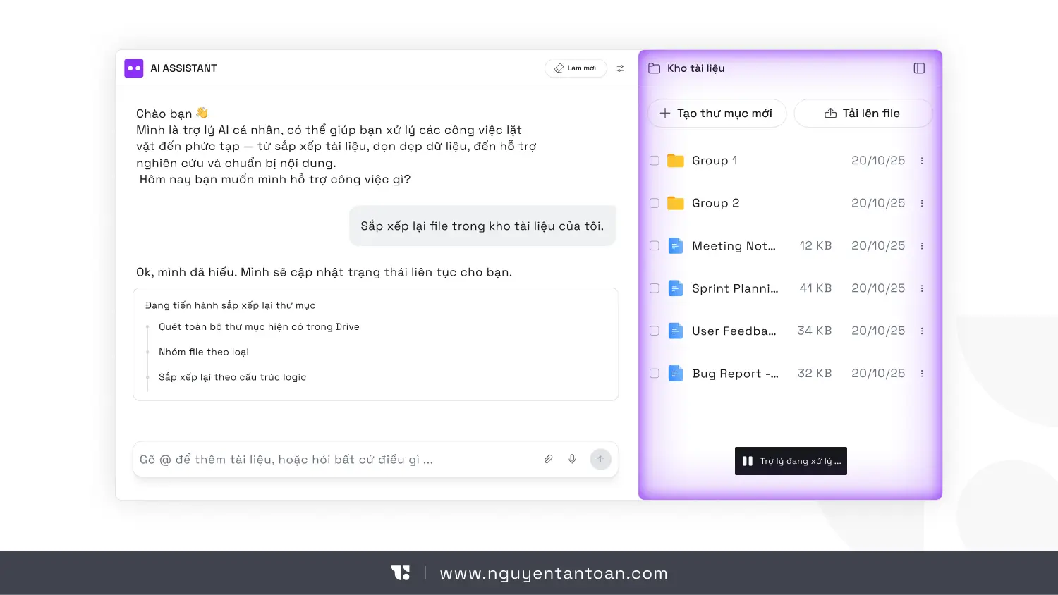 Minh hoạ AI giúp sắp xếp thông tin hỗn độn thành cấu trúc có thể sử dụng được.