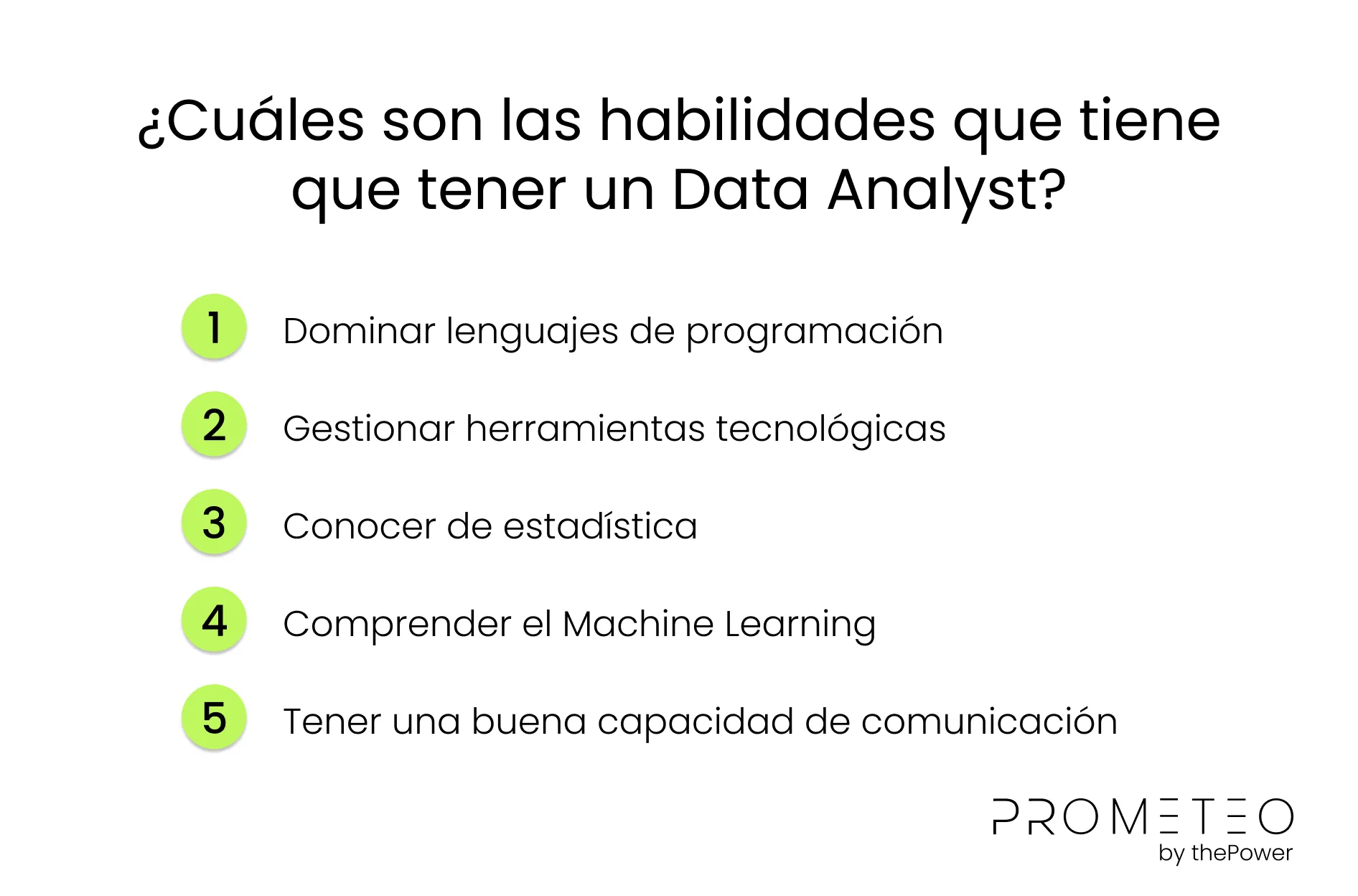 ¿Cuáles son las habilidades que tiene que tener un Data Analyst?