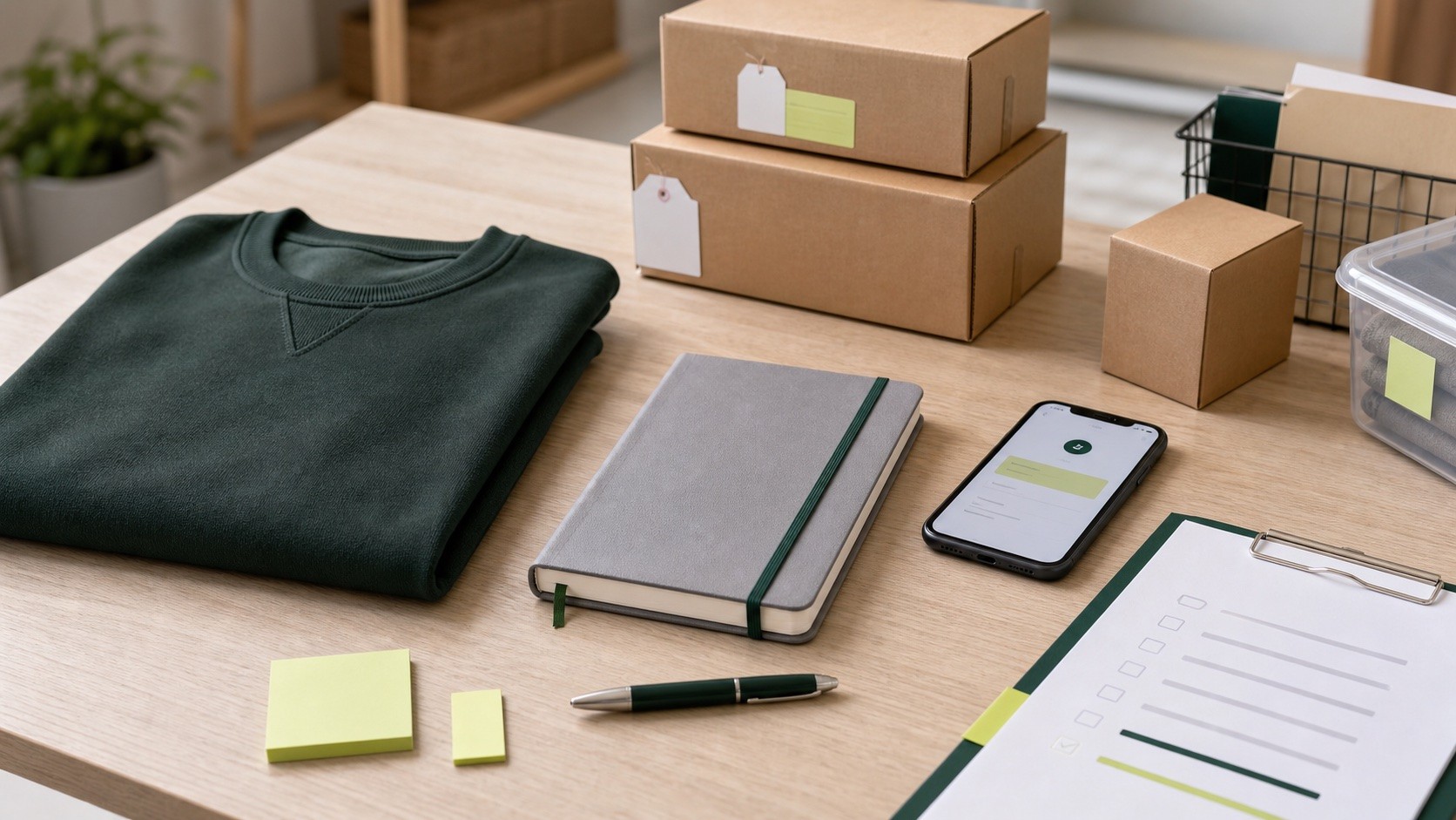Productos escolares, pedidos y stock preparados para la tienda online de un AMPA