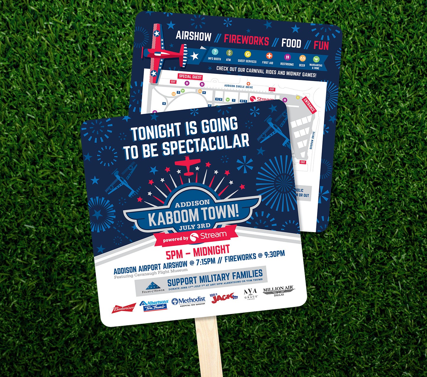 event fan swag design map