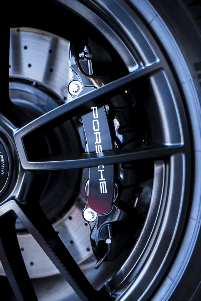 a close up of the brake of a motorcycle