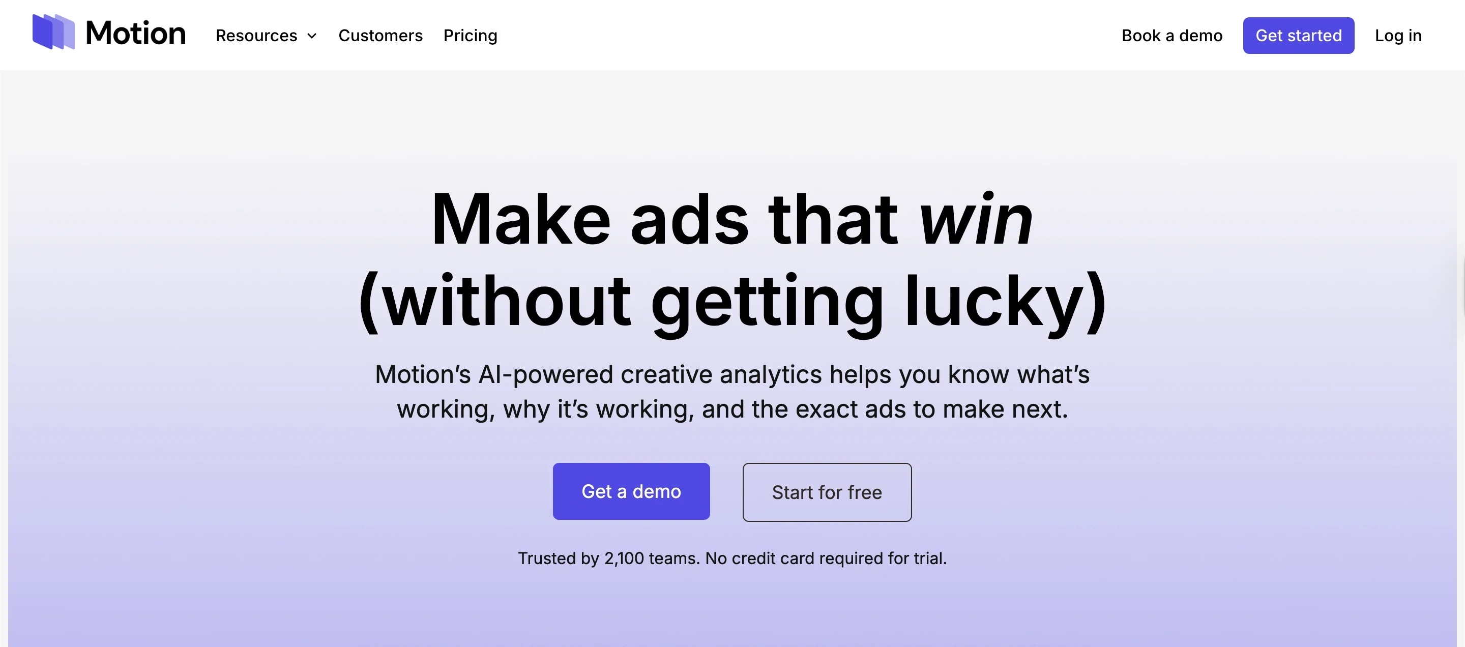 2. Motion - Best for Visual Creative Reporting